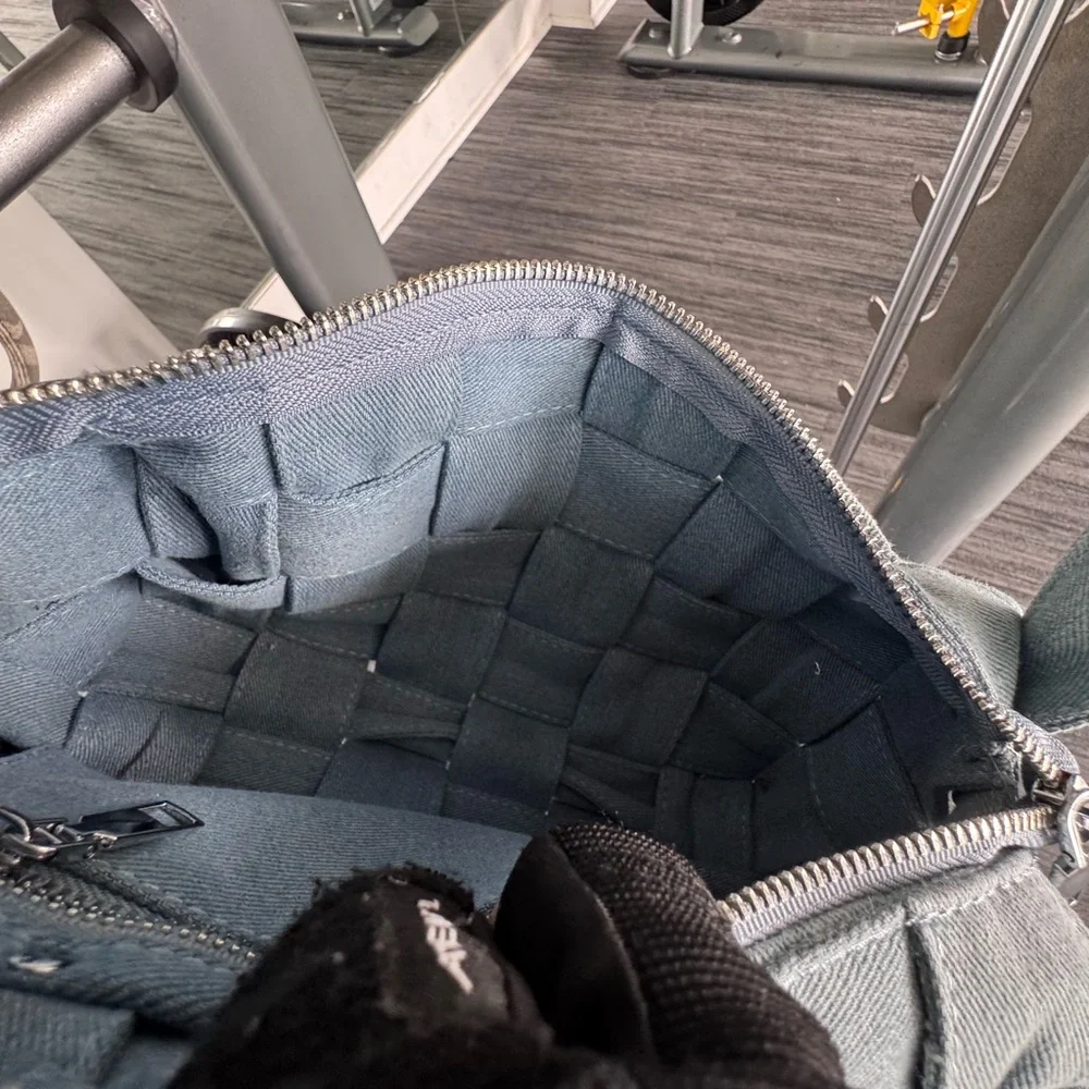 Woven Denim Shoulder Bag - Picture 5 of 8